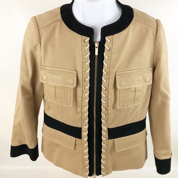 Etcetera Jackets & Blazers - Etcetera Women Blazer Size 6 Cotton Light Brown